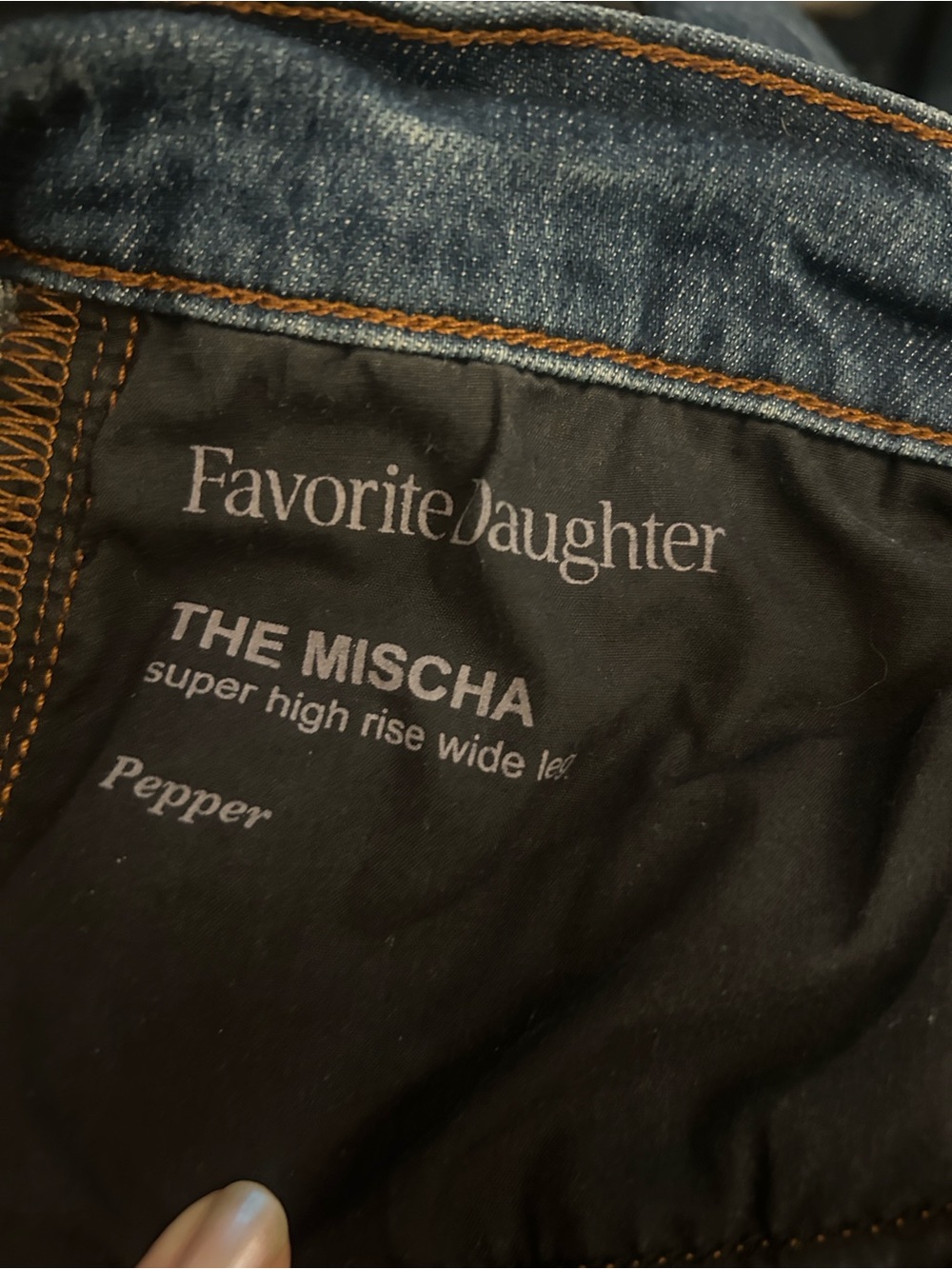 Favorite Daughter Mischa Pepper Dark Indigo Wide-Leg High-Rise Jeans Sz 30 - Picture 7 of 8